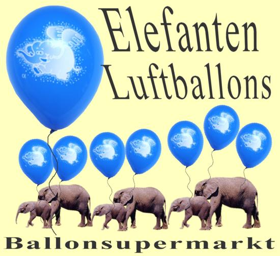 Elefanten Luftballons, Ballons aus Latex mit Elefanten